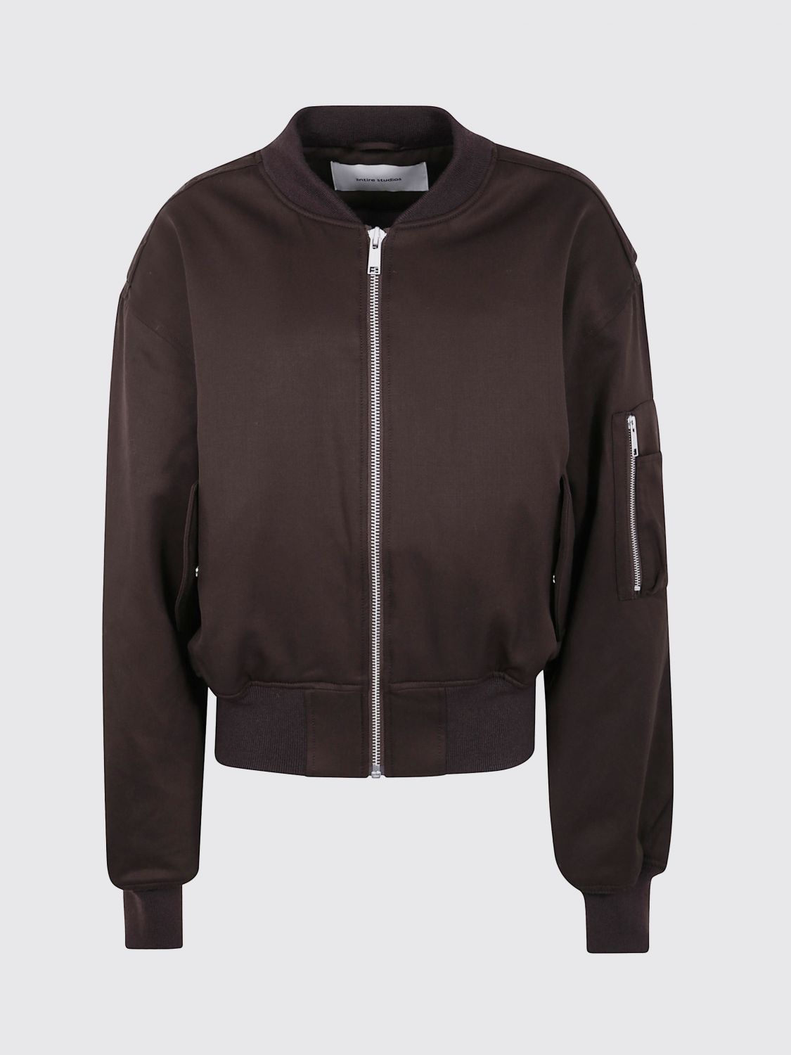 Entire Studios Zip-fastening Bomber Jacket In Brown