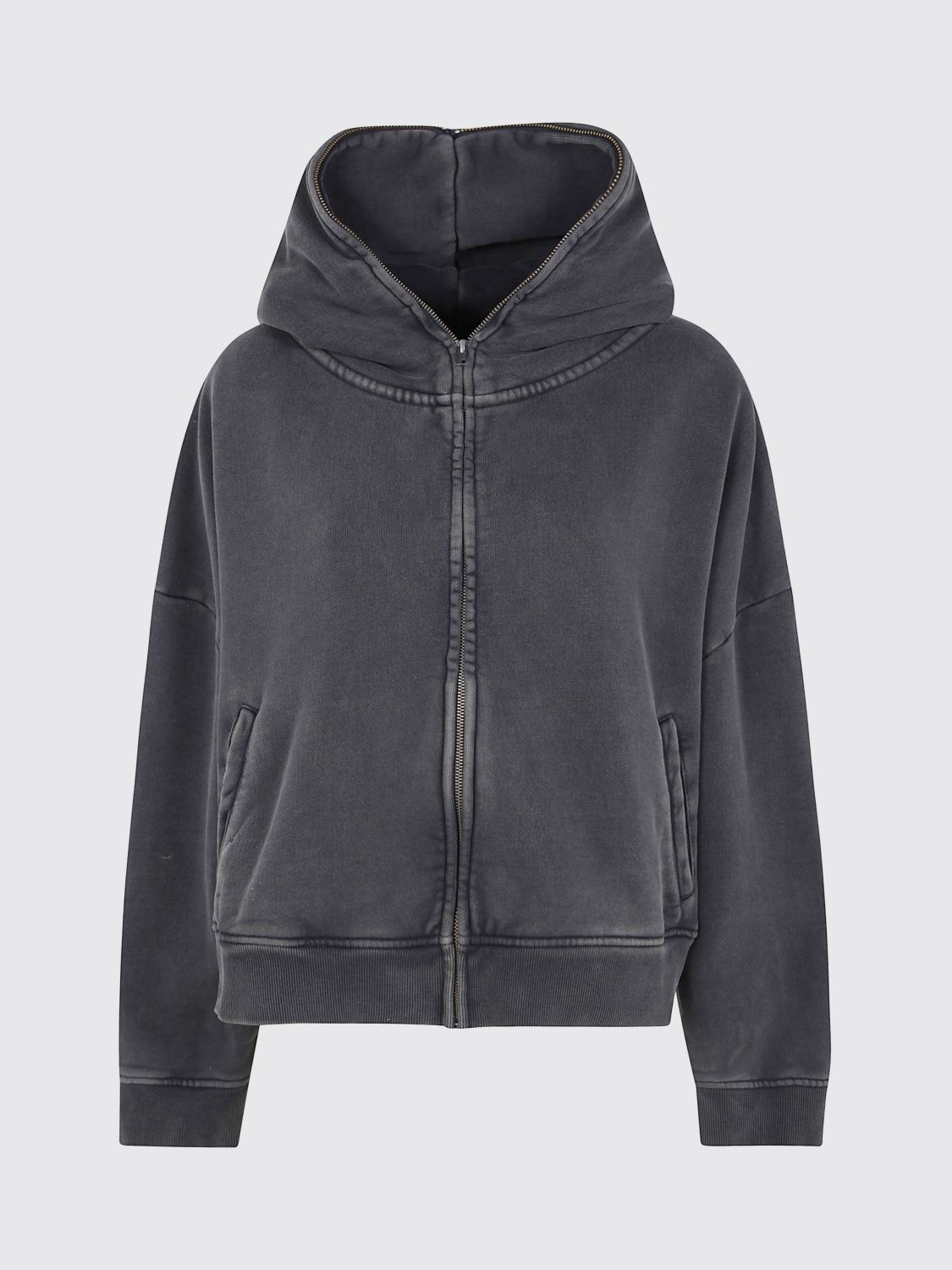Entire Studios Zip Hoodie With Hood And Long Sleeves In Black