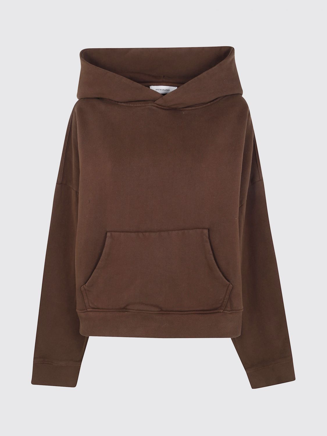 Entire Studios Brown Hooded Sweatshirt In Brown