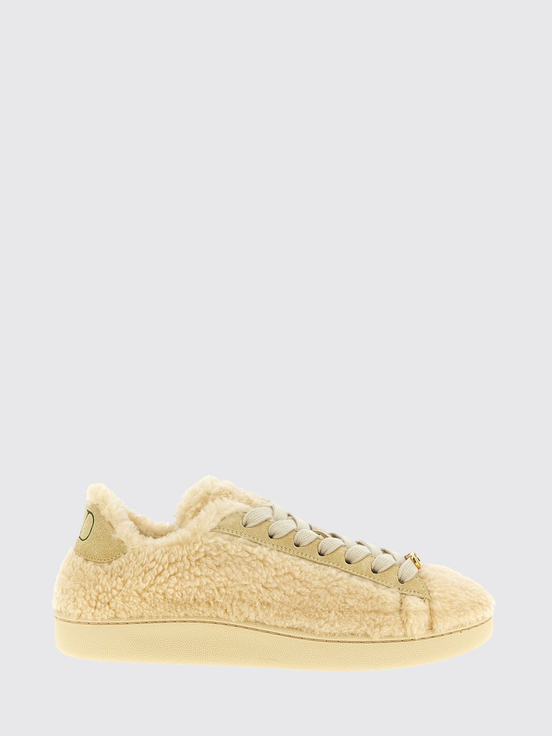 Valentino Royco Low-top Faux Fur Sneakers In Nude