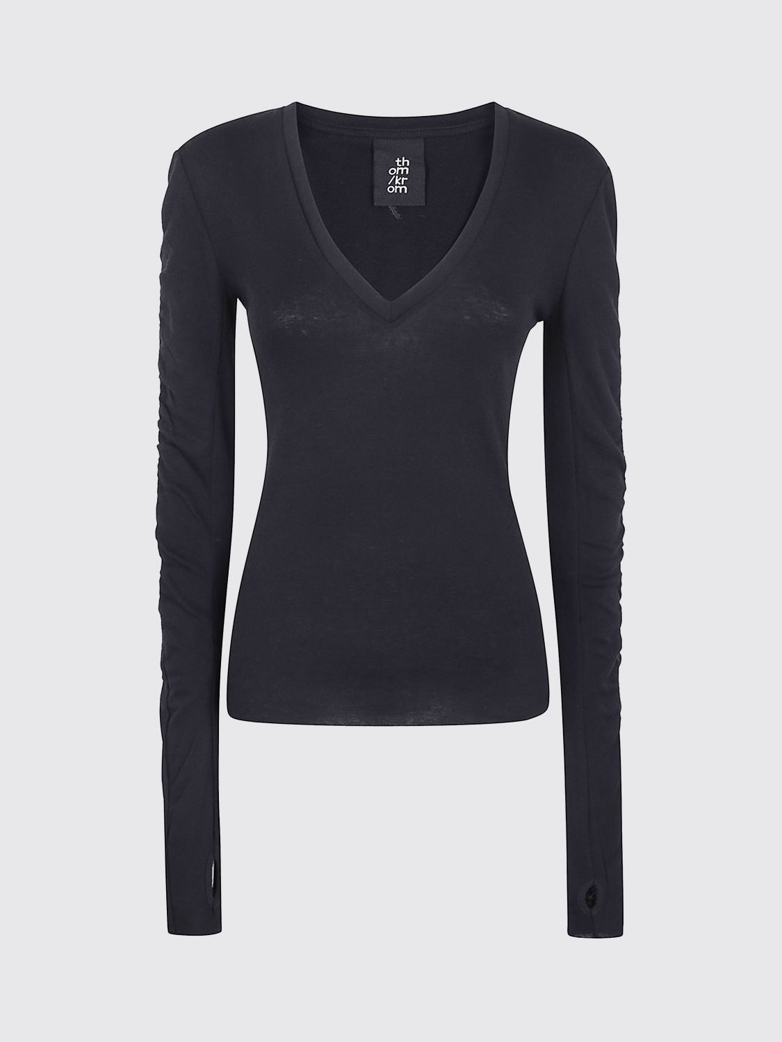 Thom Krom V Neck Sweater In Black