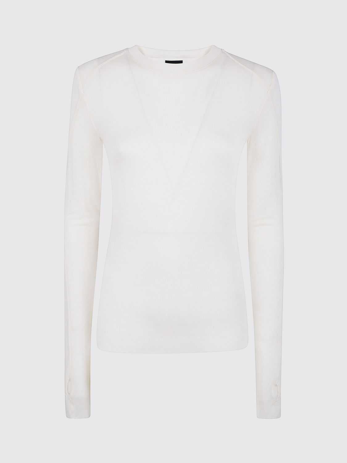 Thom Krom Round Neck Sweater In White