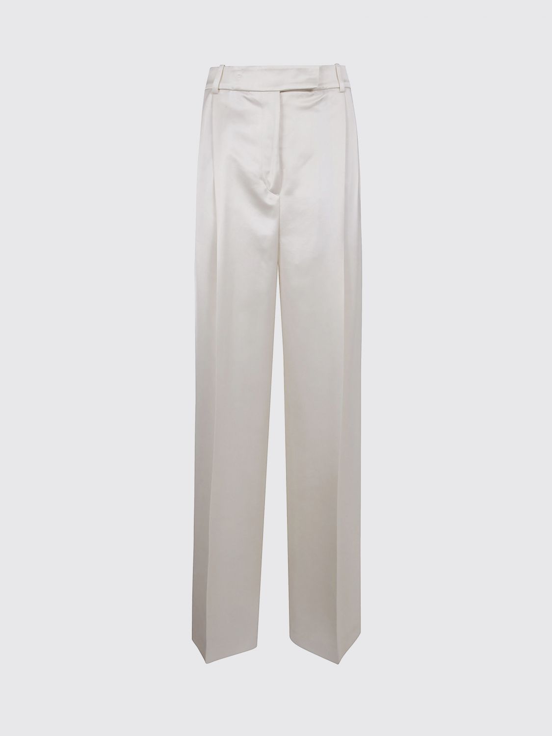 Rohe High-waist Satin Trousers Clothing In White