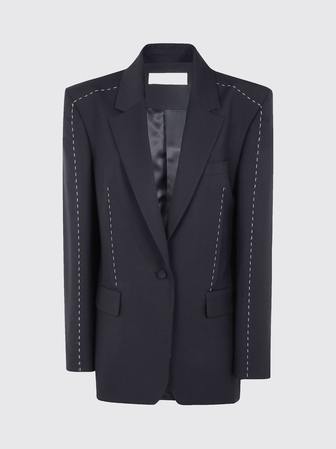 Rohe Róhe Contrast Detail Blazer In Black
