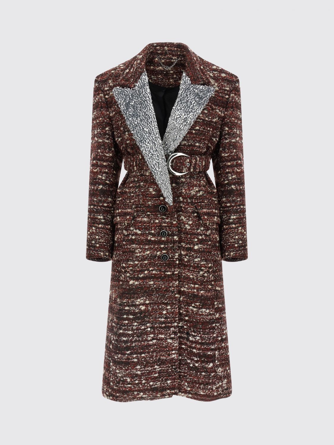 Rabanne Trench Coat Woman Color Multicolor