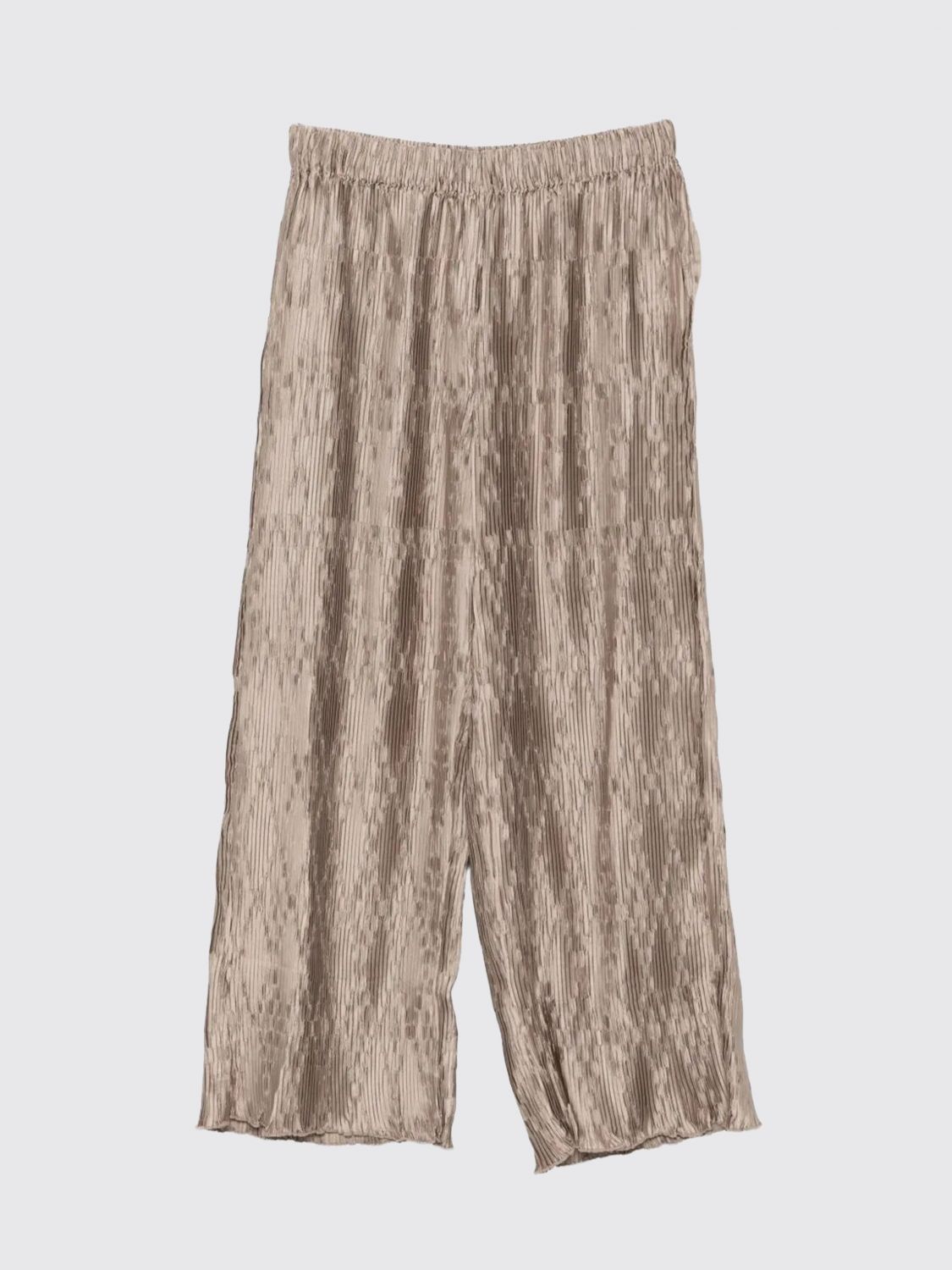 By Malene Birger Wide Leg Trousers Elastic Waistband In Gold