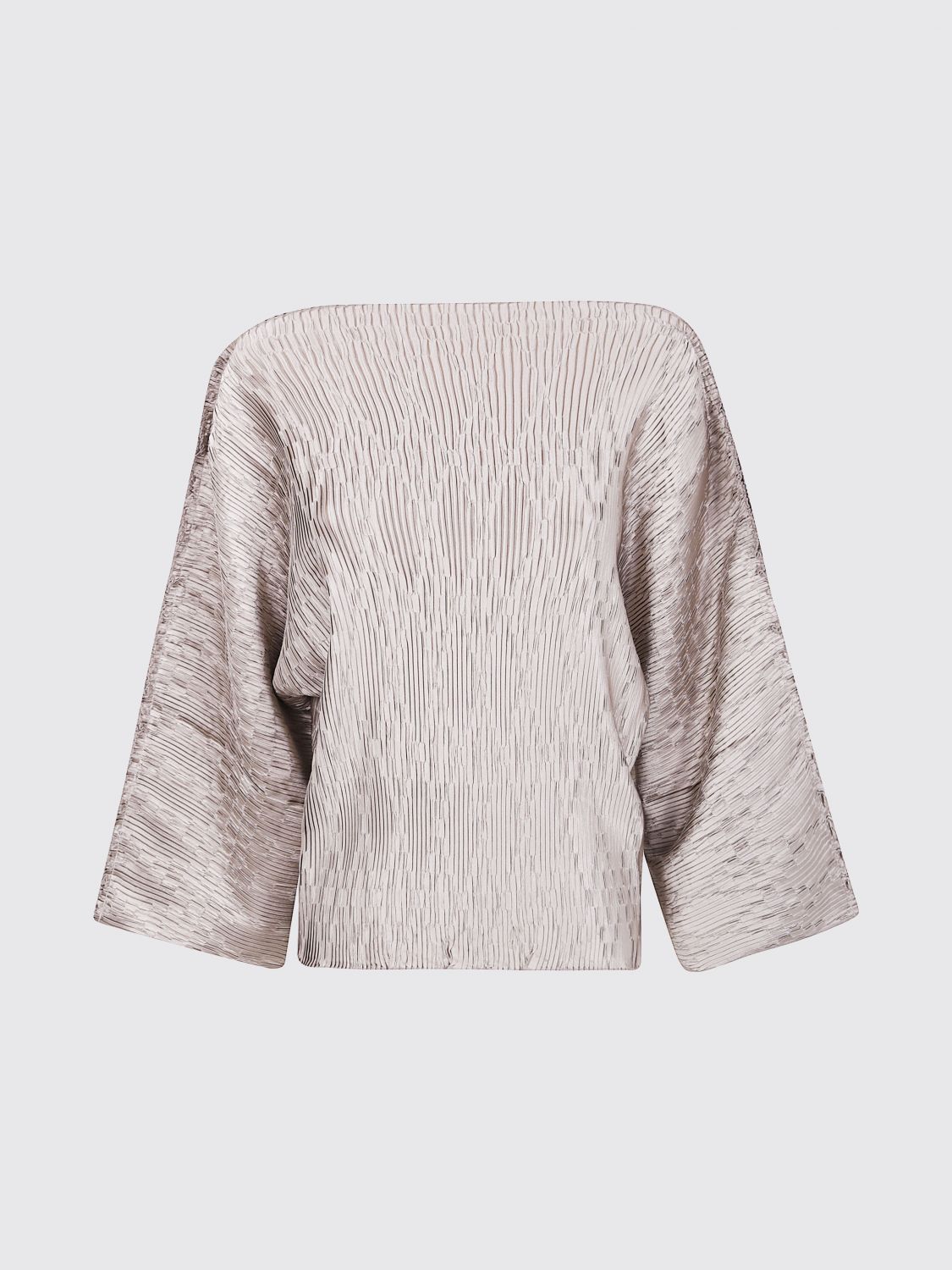 By Malene Birger Textured Fabric Blouse Wide Sleeves In Neutral