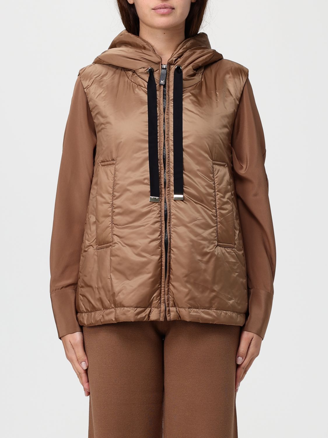 Max Mara The Cube Waistcoat Woman In Brown