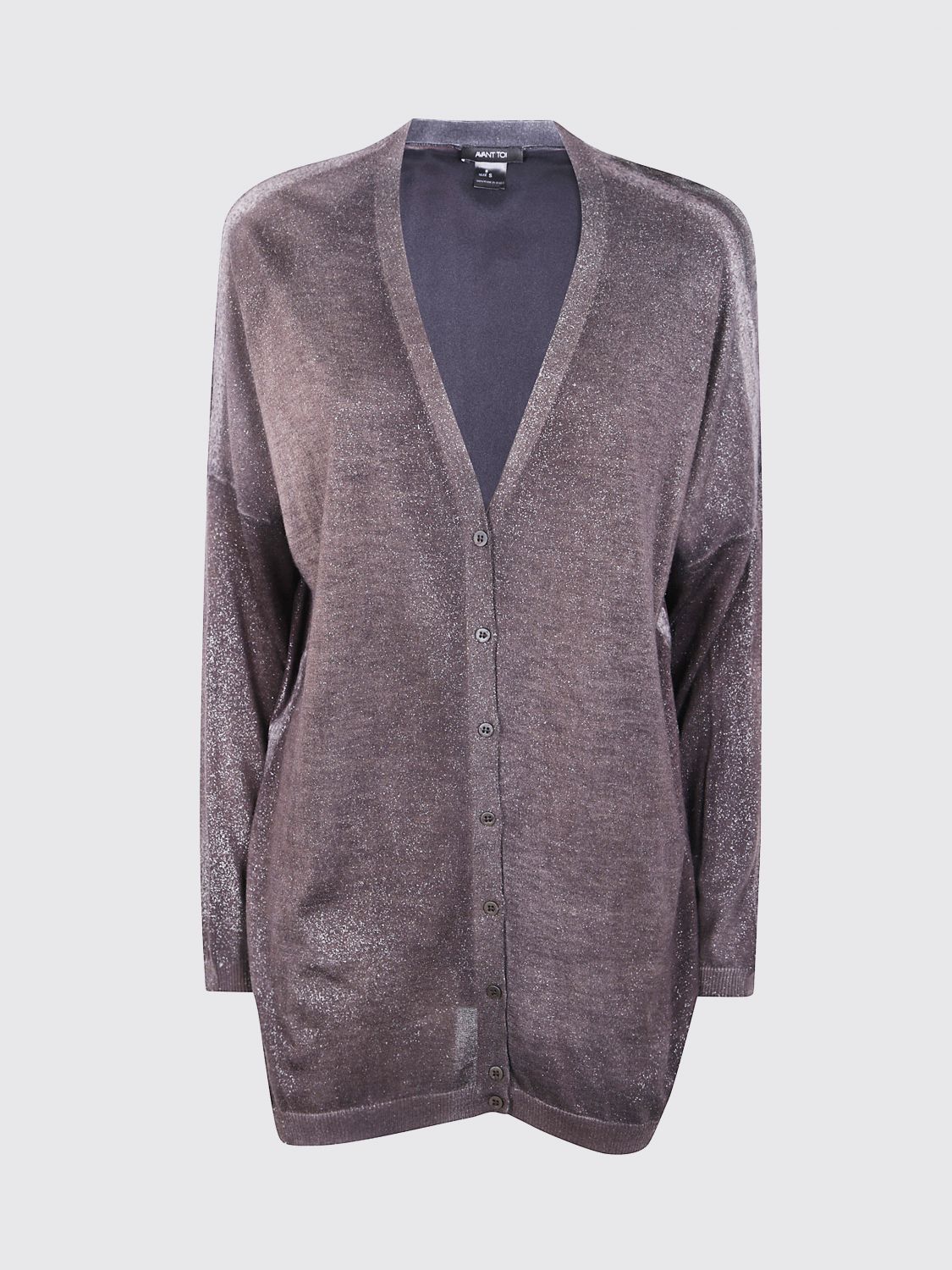 Avant Toi V-neck Lurex Cardigan In Multi