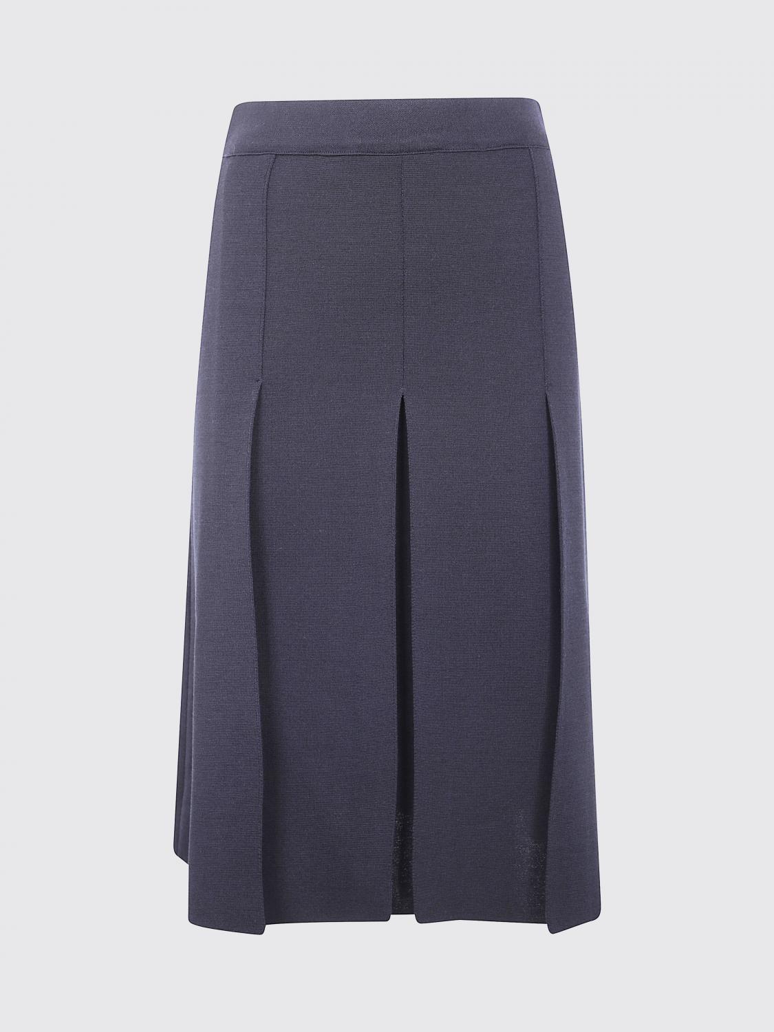 Mrz Split-front Wool Midi Skirt In Multi