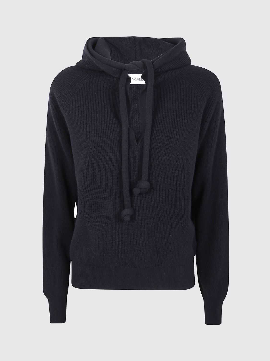 Mrz Ribbed Wool Hoodie In Multi