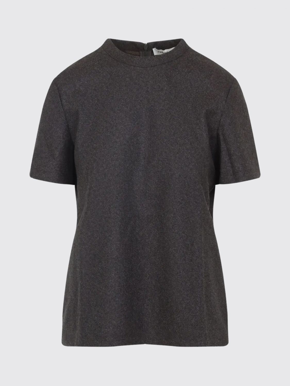 Carven Fitted T-shirt In Gray