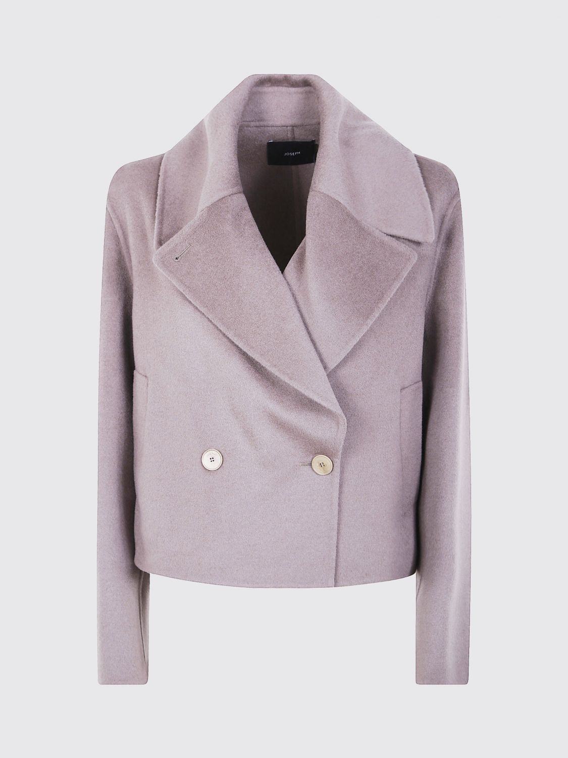 Joseph "delano" Jacket Double Face Cashmere In Neutral