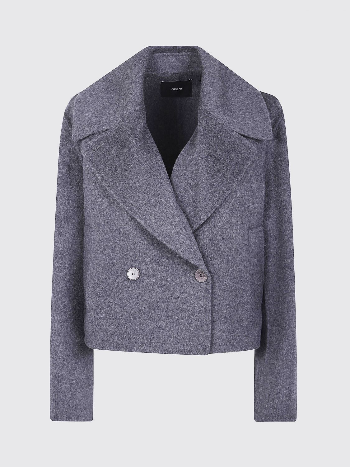 Joseph "delano" Jacket Double Face Cashmere In Gray