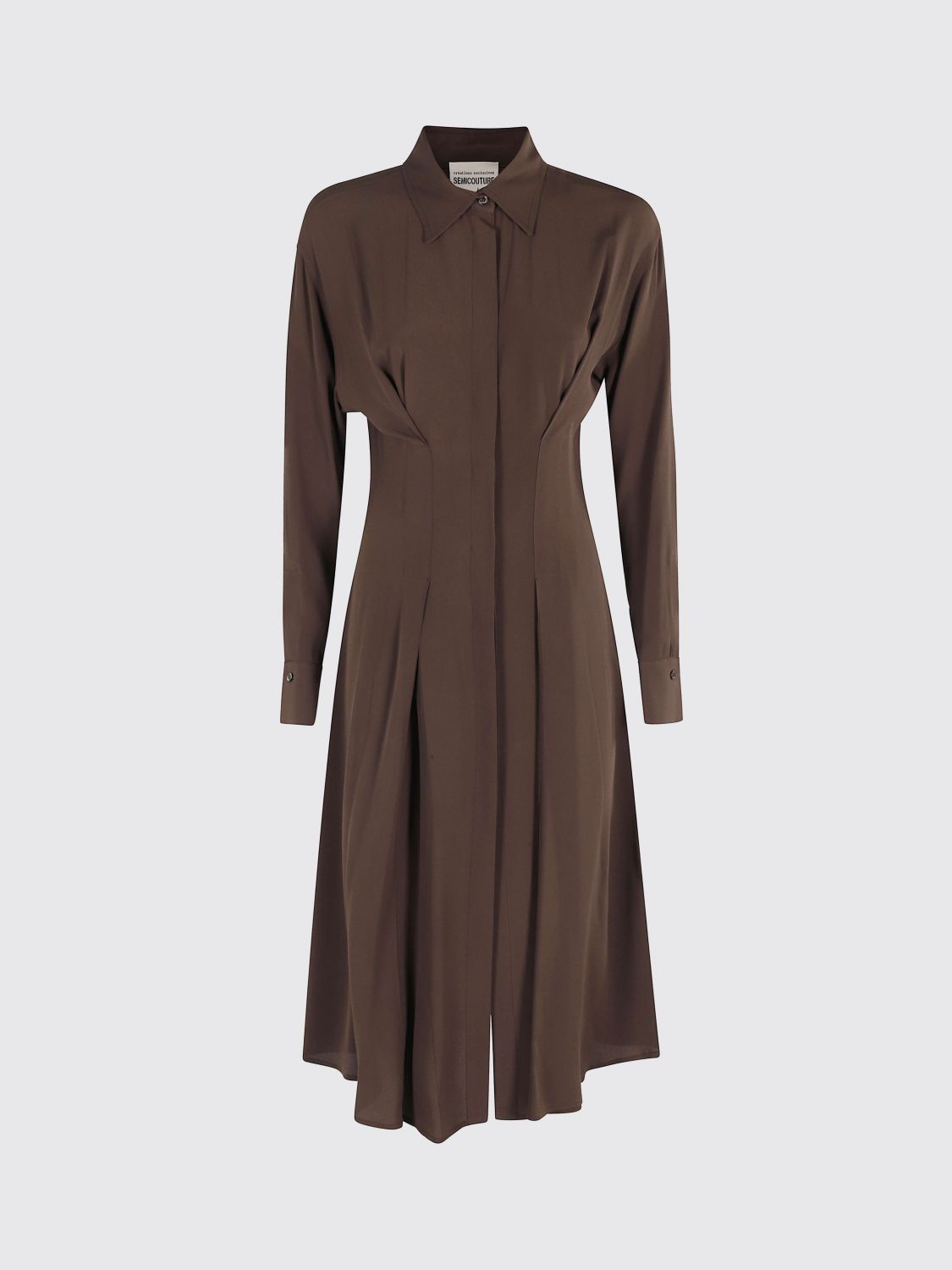 Semicouture Dress  Woman Color Brown In Brown