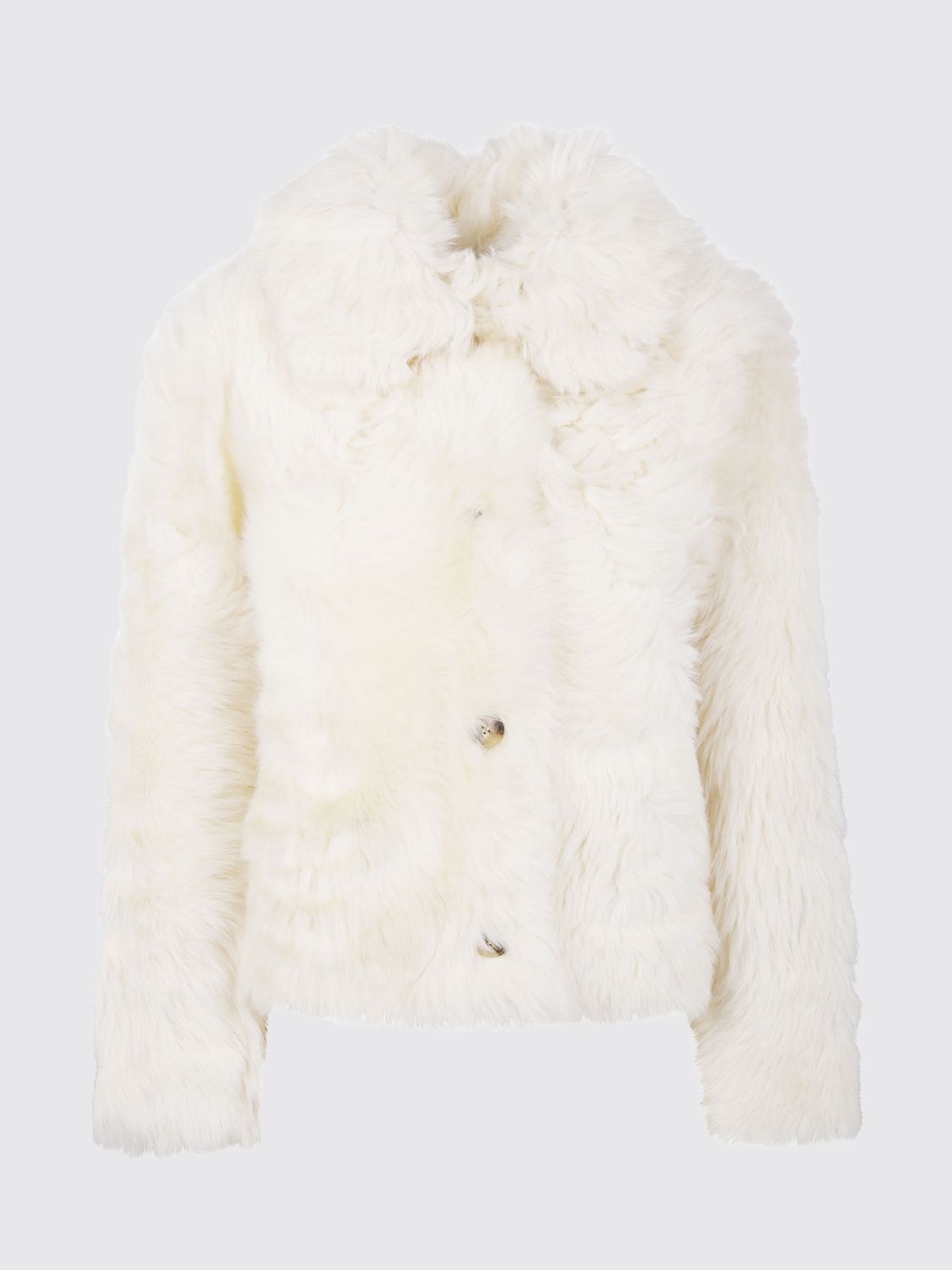 Yves Salomon Coat Woman Color White In White