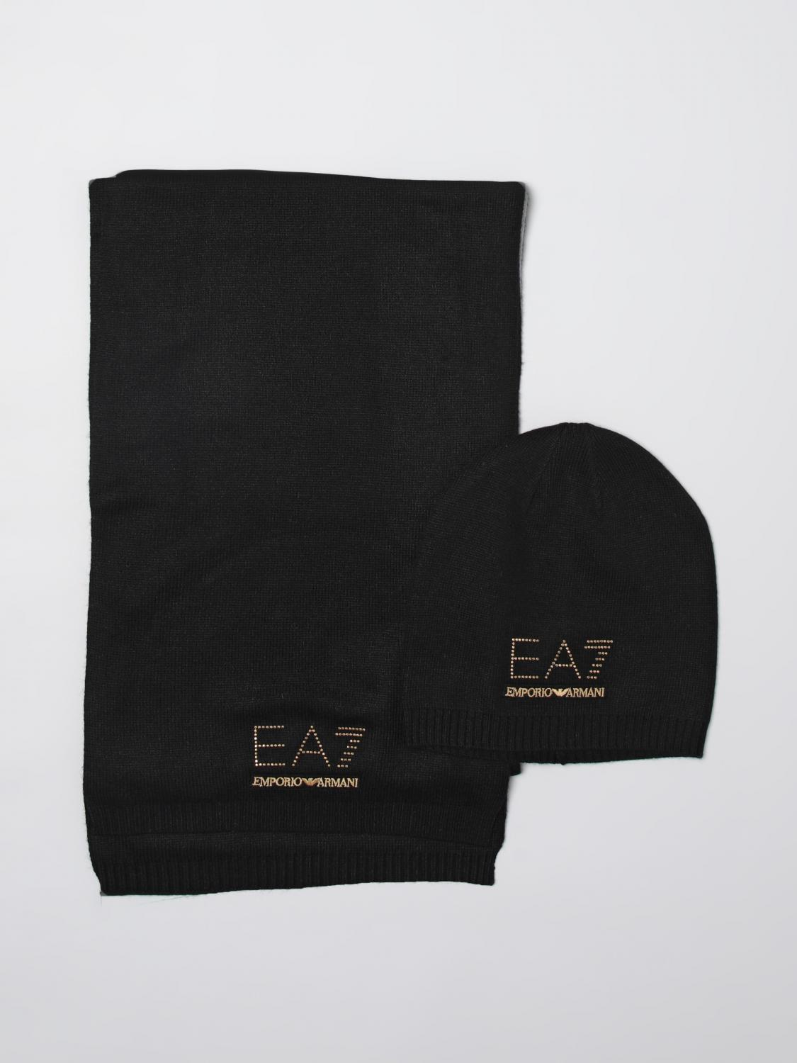 Set accessori cappello e sciarpa con logo Ea7