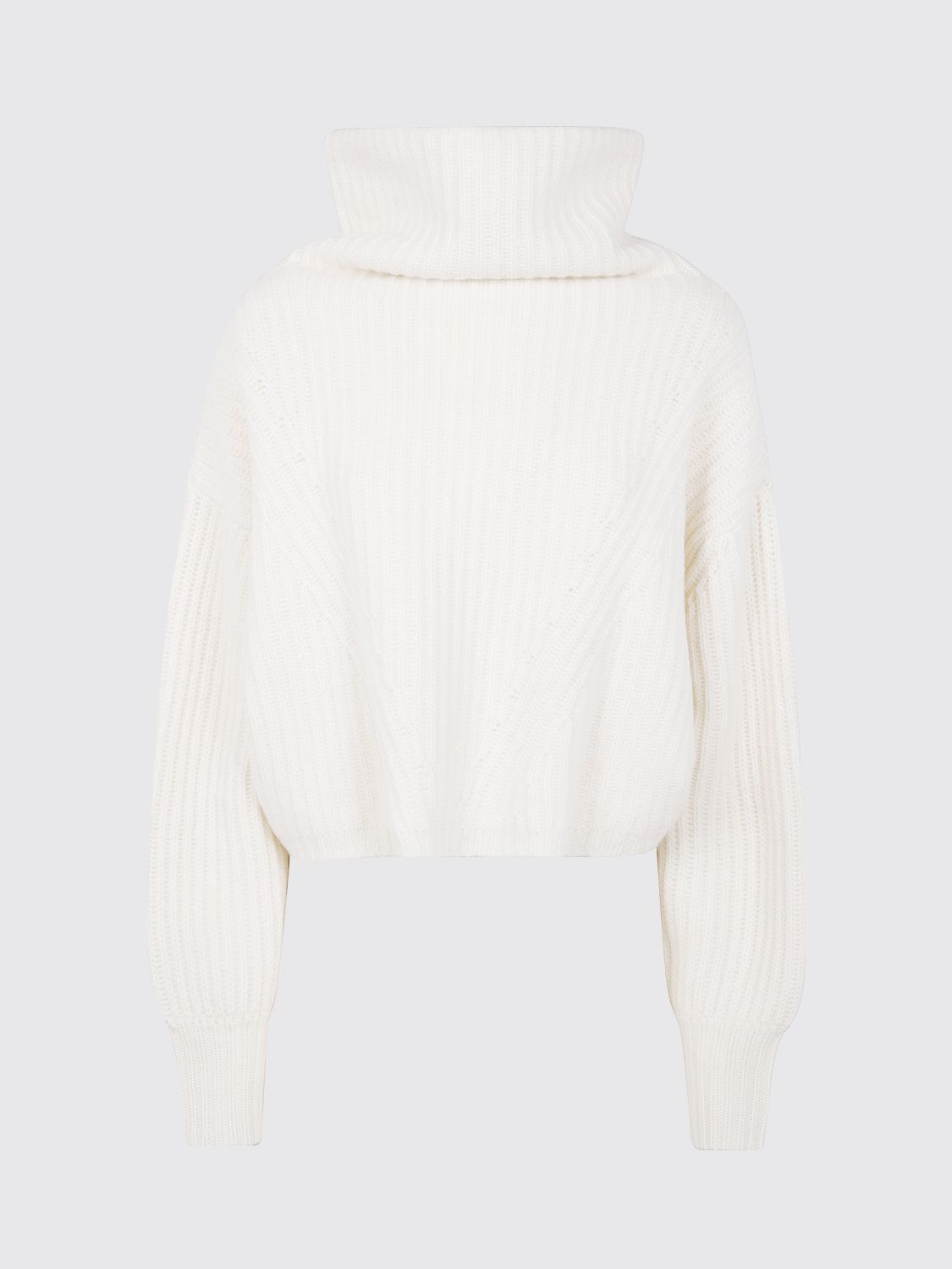 Kujten Cropped Turtleneck Sweater Long Sleeves In Yellow