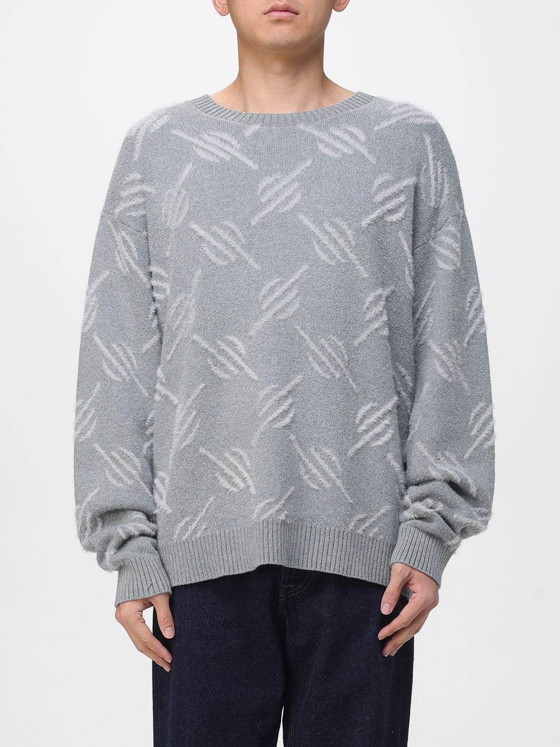 Daily Paper Tevin Monogram Grey Sweater In Gray