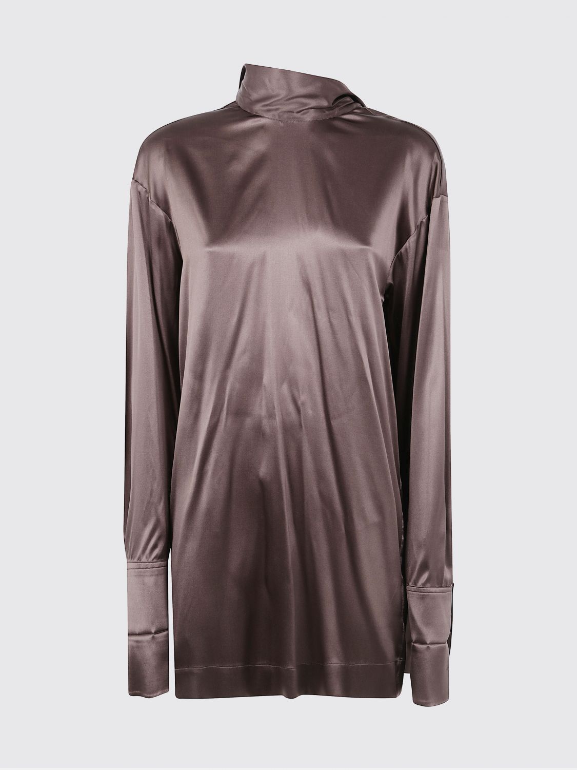 Dries Van Noten Tie-neck Blouse In Brown