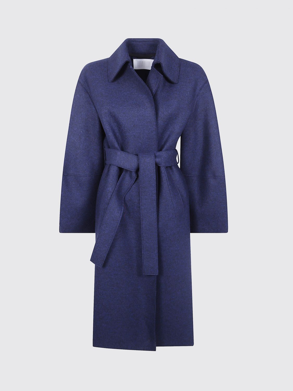 Harris Wharf London Women Puff Sleeves Coat Pressed Wool In Blue