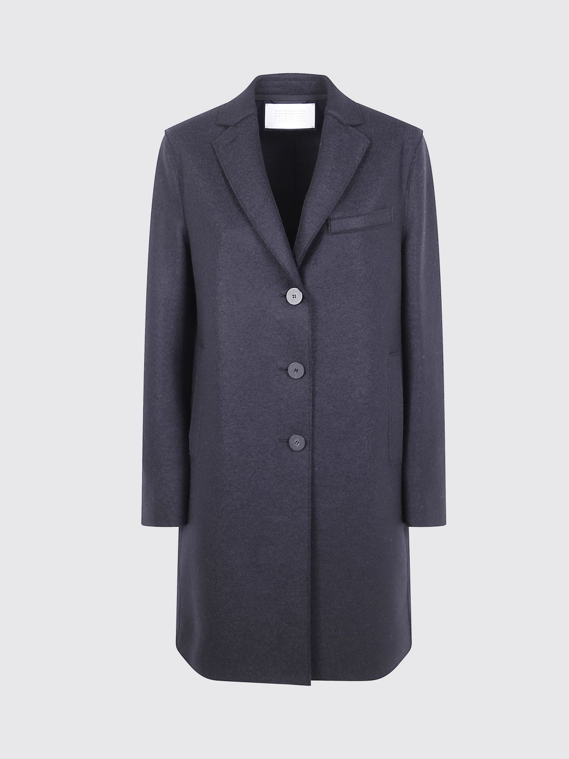 Harris Wharf London Button-fastening Wool Coat In Blue