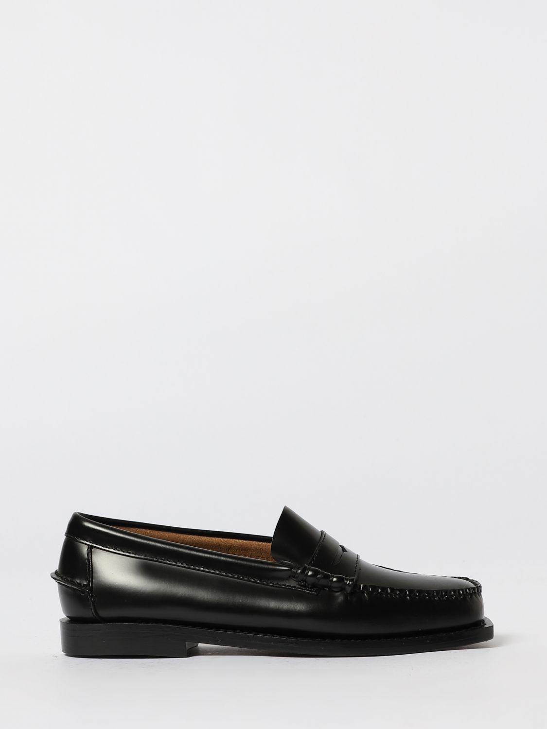 Sebago Classic Dan Brushed Leather Loafers In Black