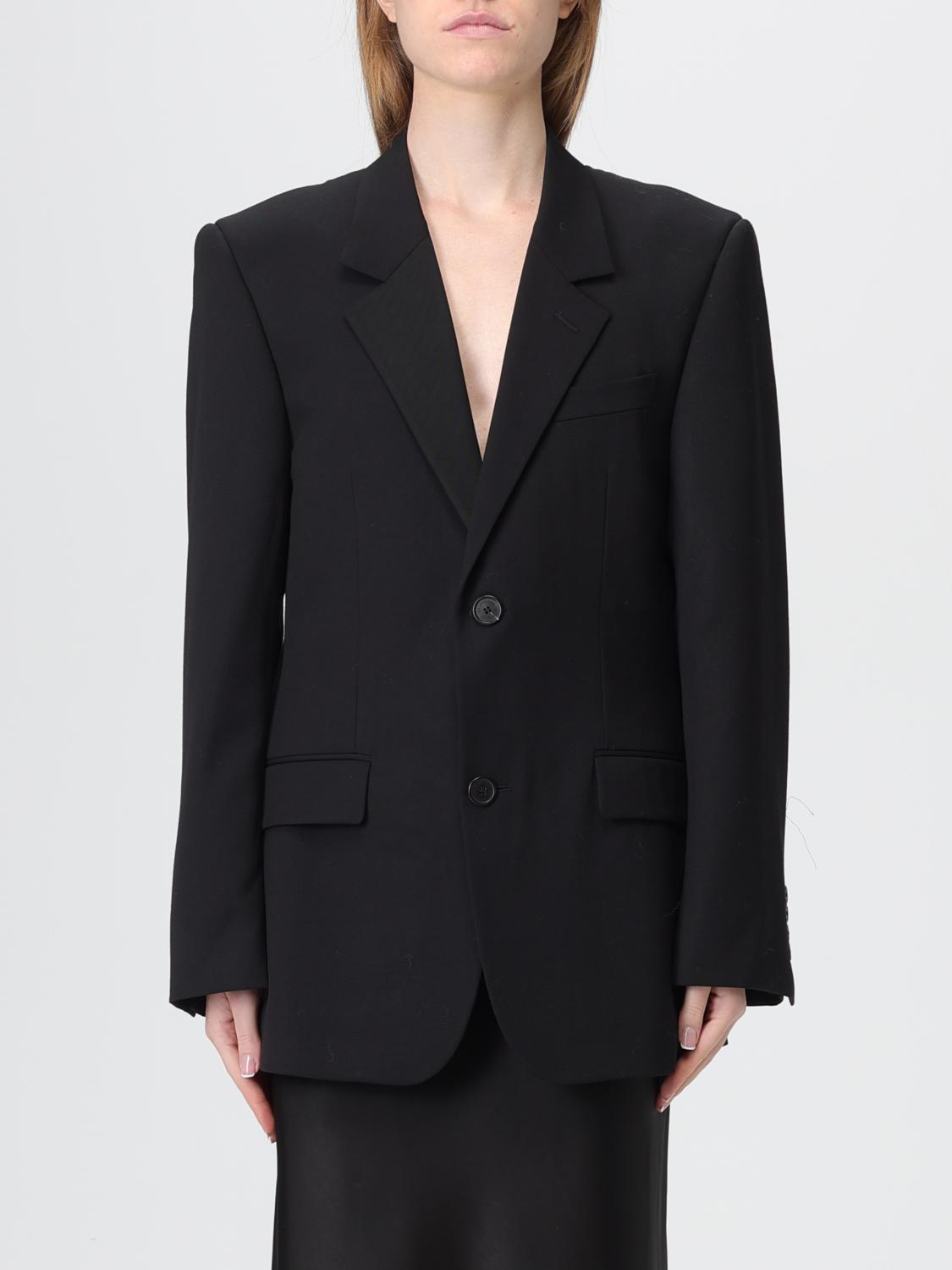 Balenciaga Single-breasted Black Wool Jacket In Black