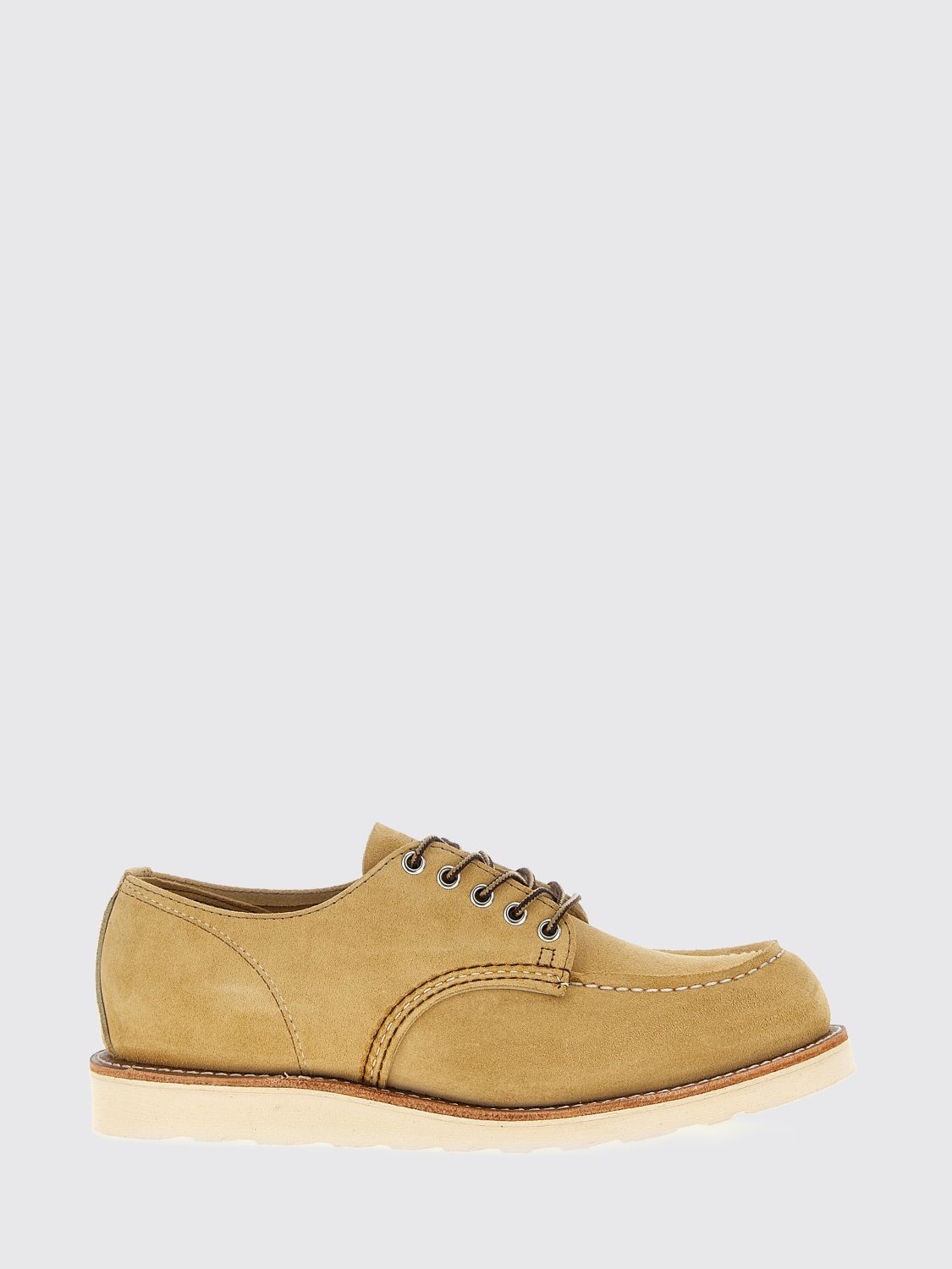Red Wing Shoes Lace Up Oxford Shoes With Contrast Stitching In Brown