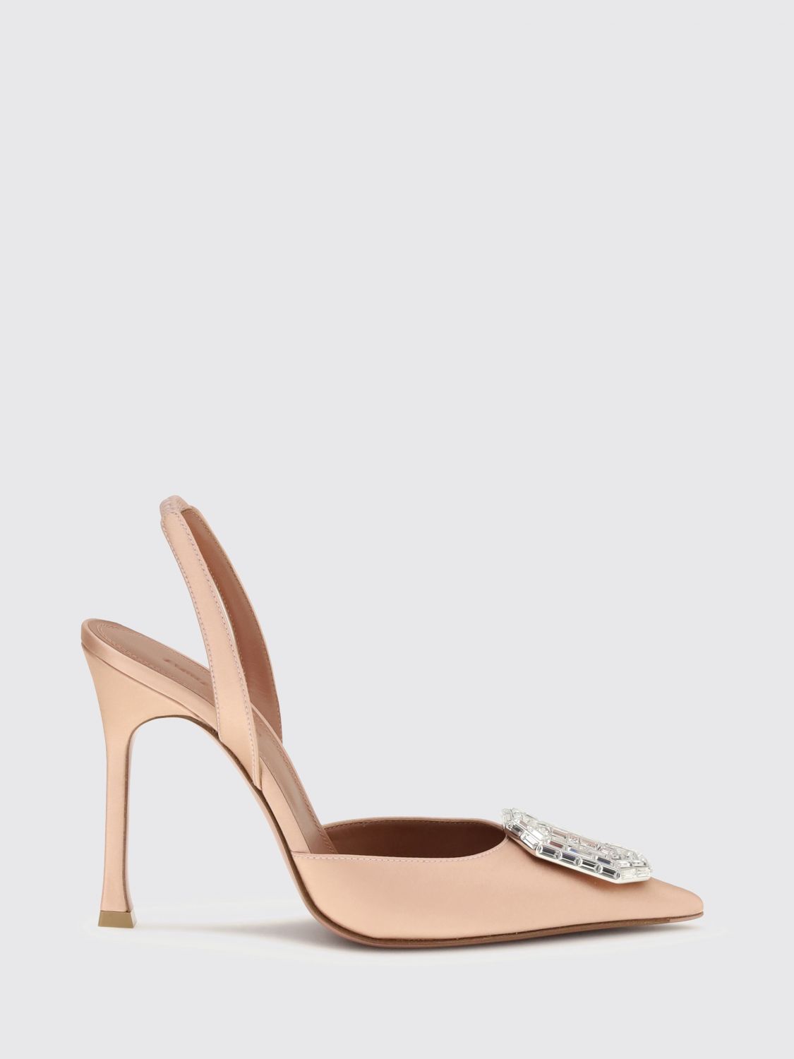 Amina Muaddi 105mm Camelia Jewel-embellished Pointed-toe Heeled Sandal In Pink