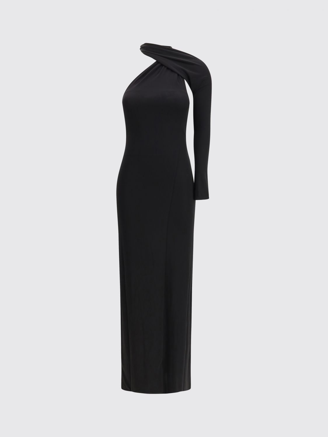 Courrèges Black Viscose Cocktail Dress In Multi