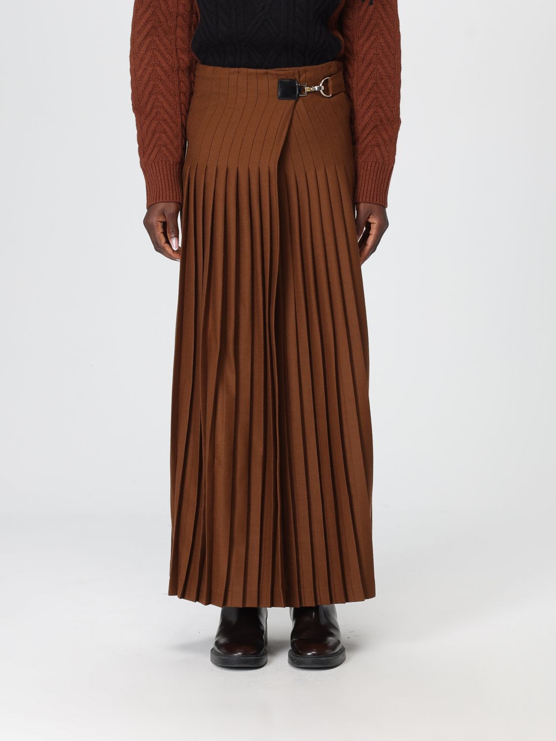Semicouture Skirt Woman Color Brown In Brown