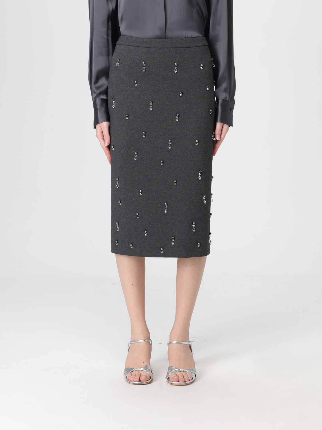 Semicouture Skirt  Woman Color Grey In Gray