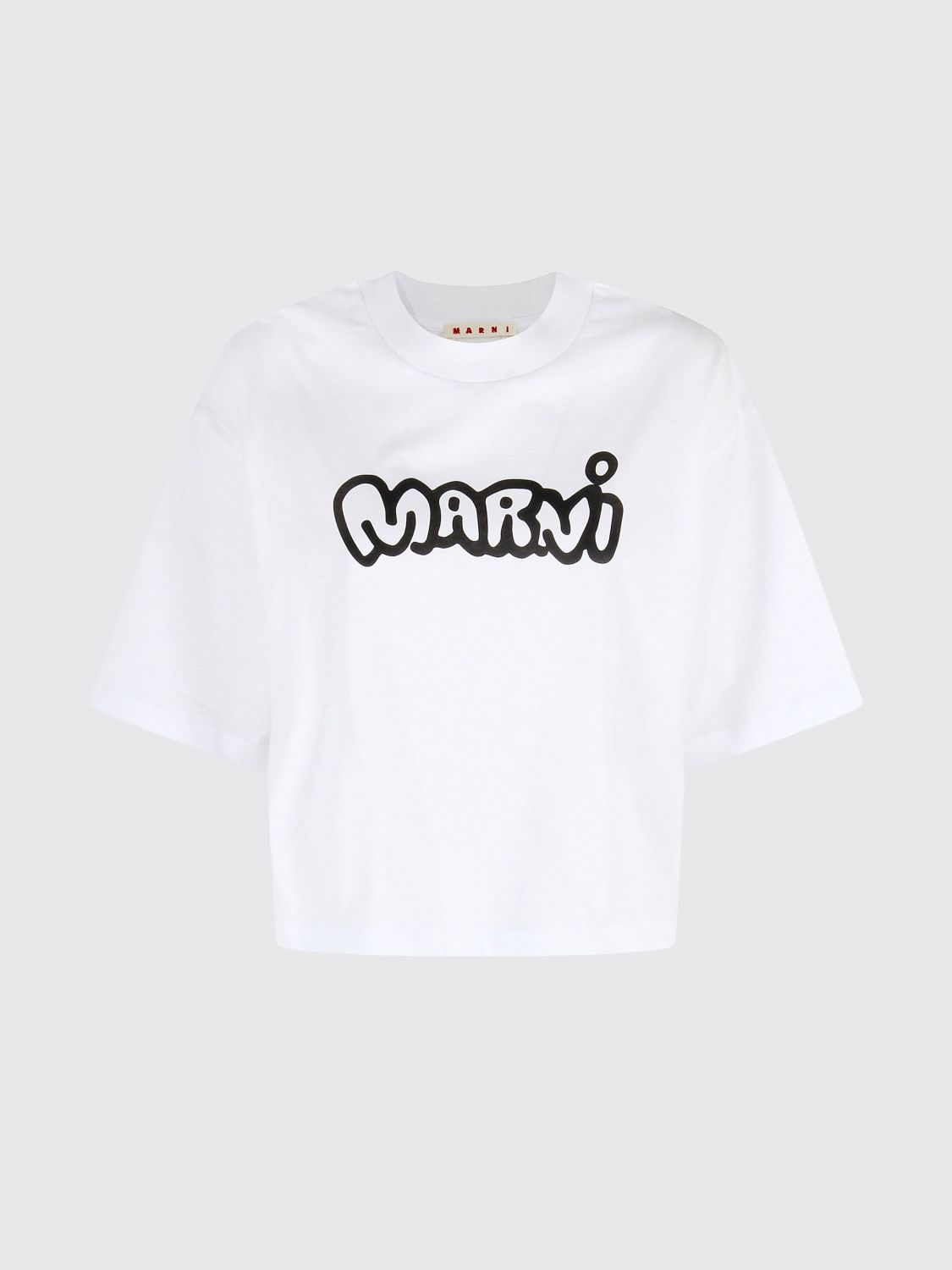 Marni Logo-print Cotton T-shirt In White