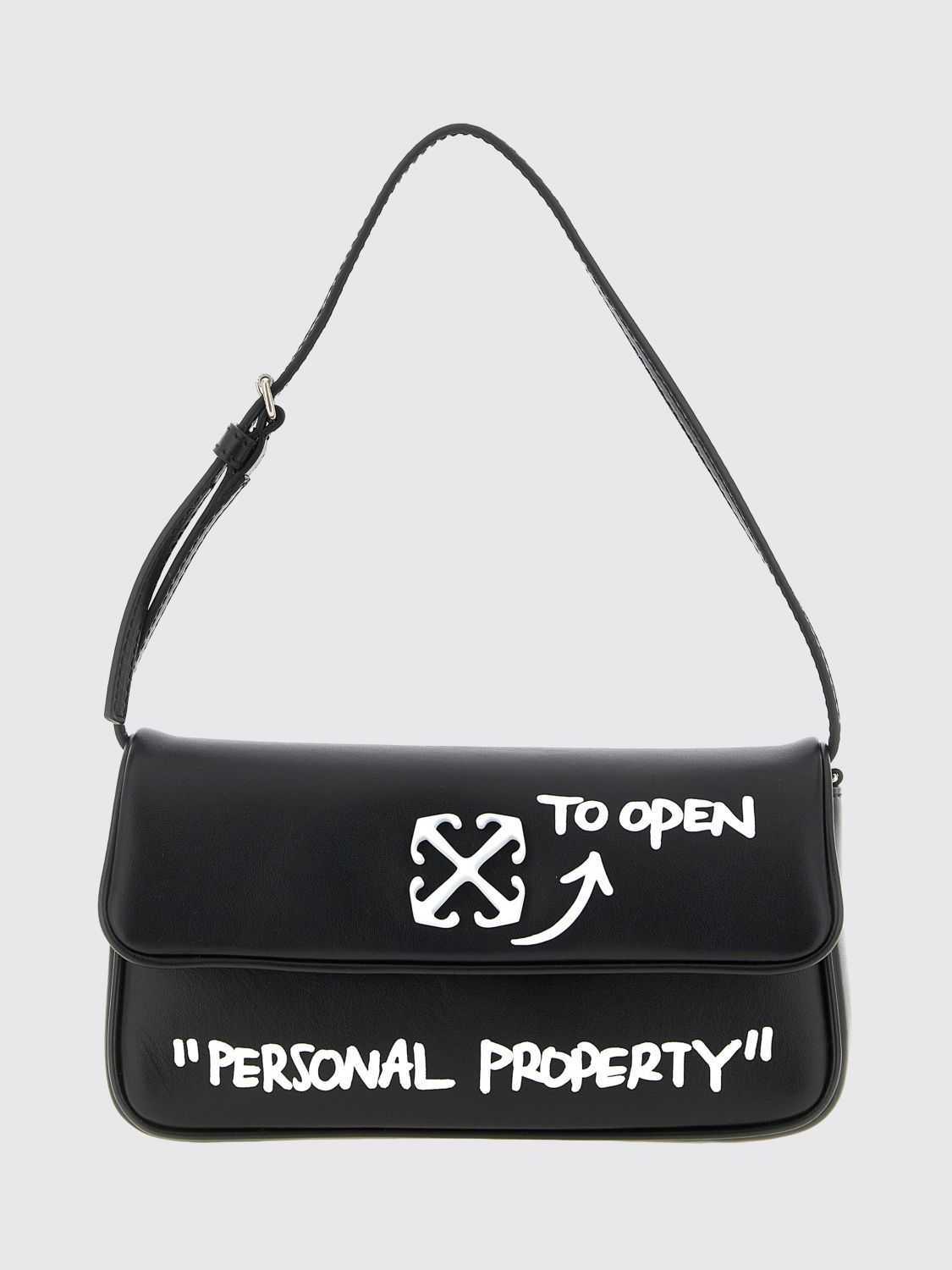 Off-white Jitney Quote 0.7 Shoulder Bag In Black