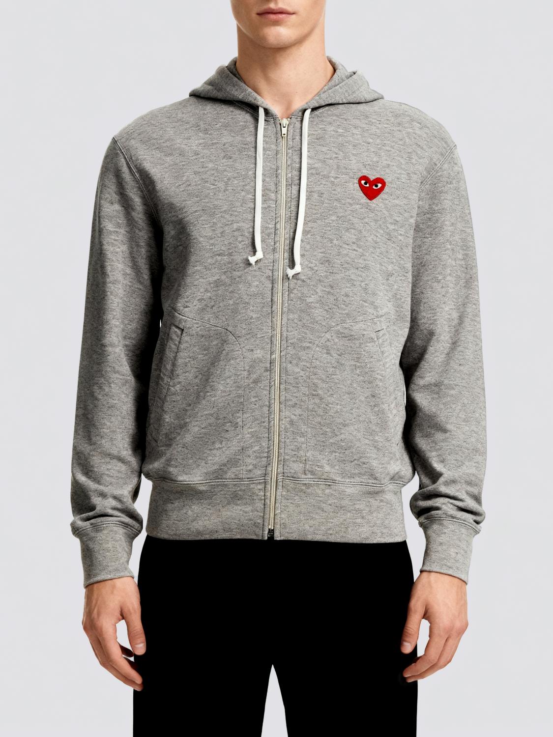 Felpa con zip Comme Des Garçons Play in cotone