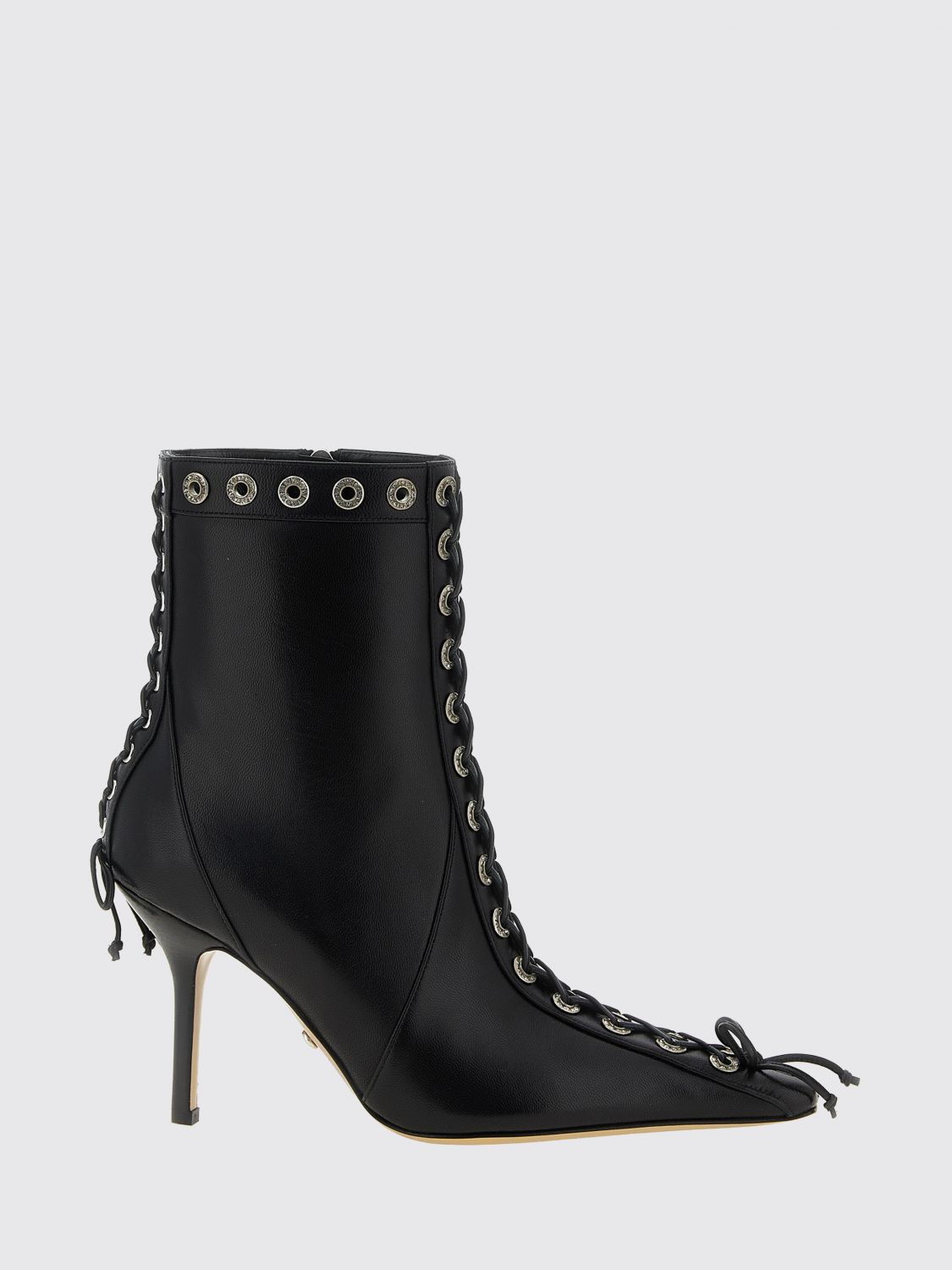 Mach&mach Mach & Mach Crystalized Corset' Ankle Boots In Black
