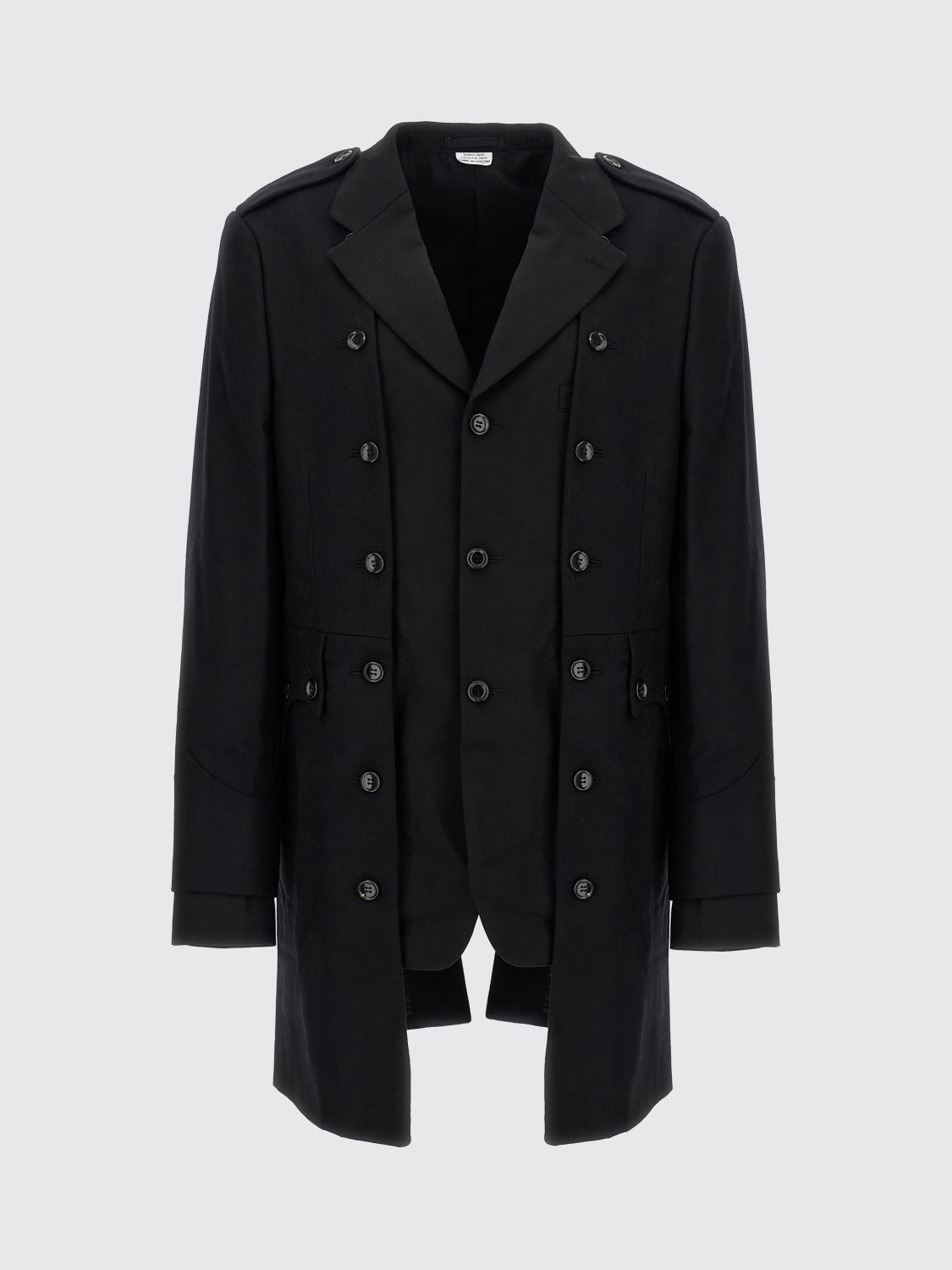 Comme Des Garçons Homme Deux Comme Des Garçons Homme Plus Double Layer Blazer Coat In Black