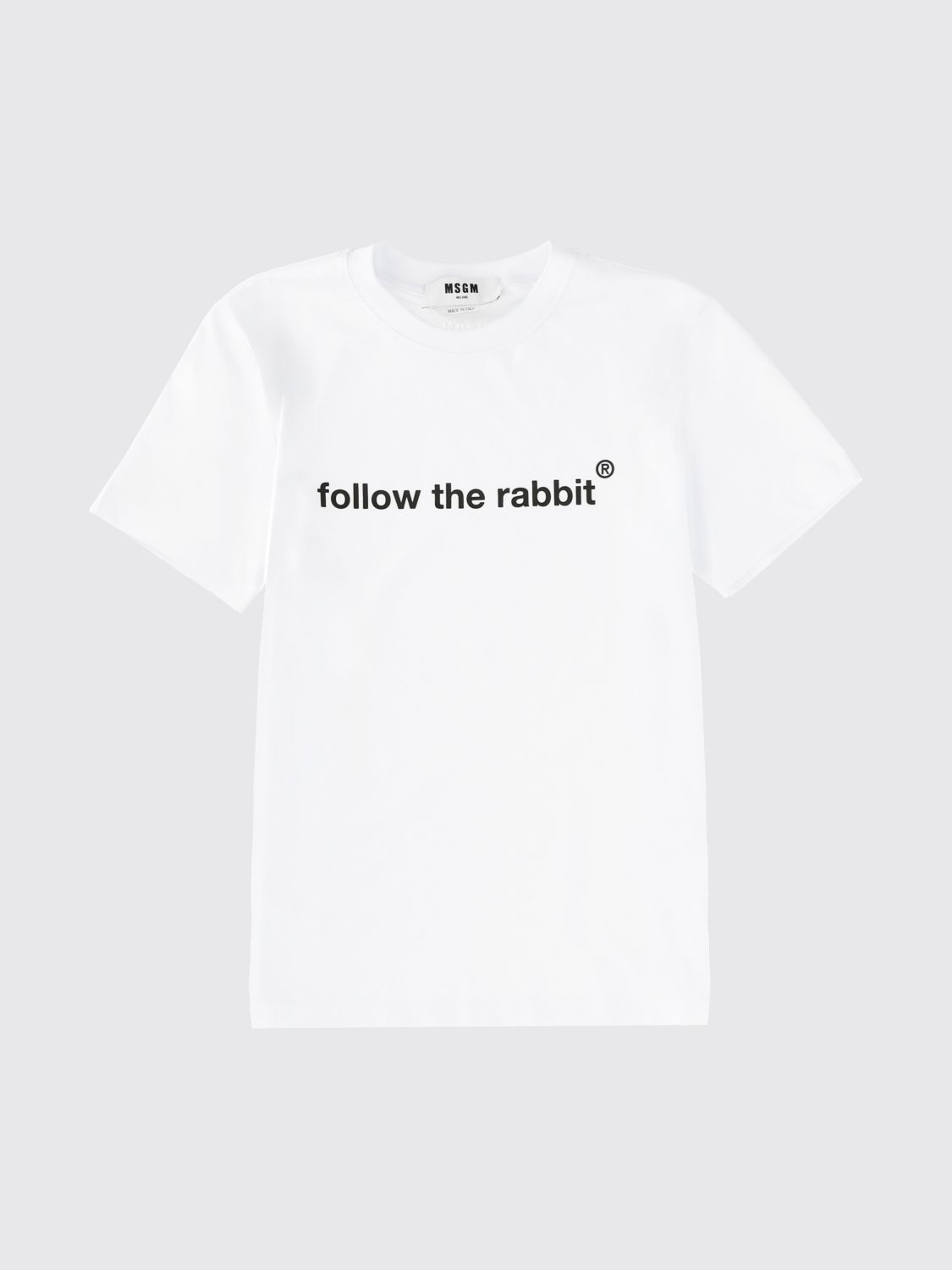 Msgm Graphic Print Short Sleeve Crew Neck Top In Multi