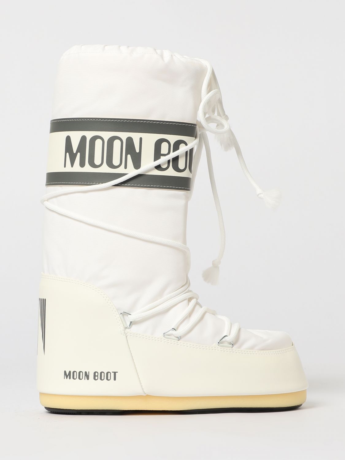Moon Boot Flat Ankle Boot Woman Color White In Red