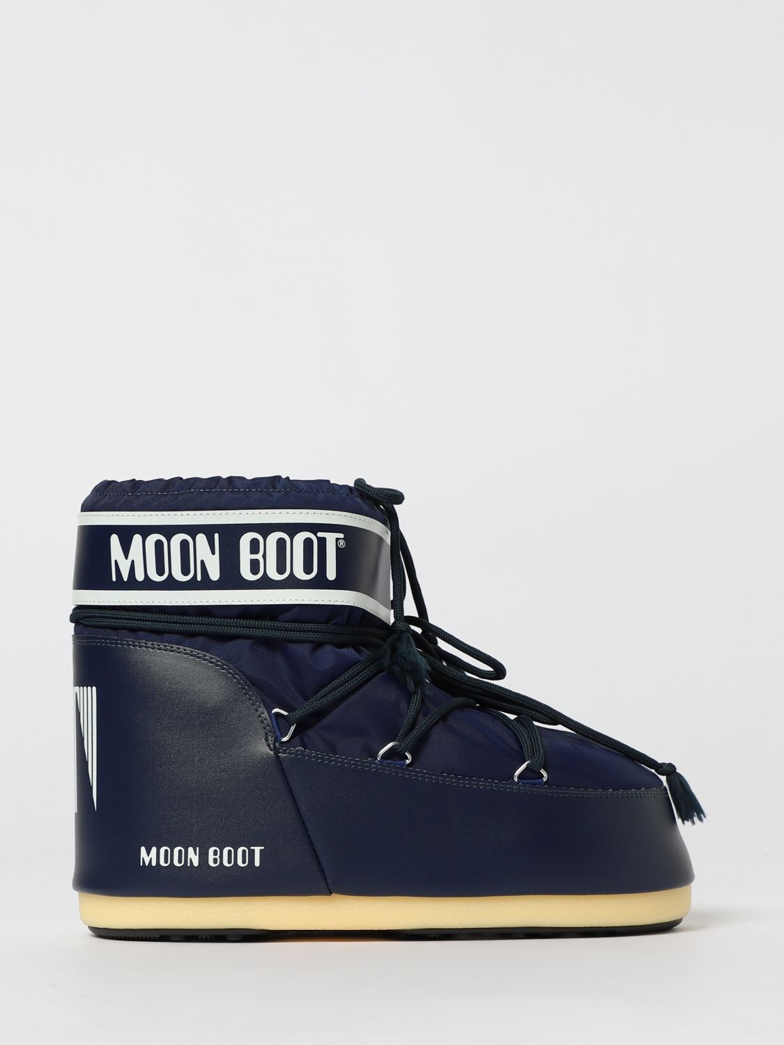 Moon Boot Stivaletti Icon Low In Nylon Blu Unisex In Blue