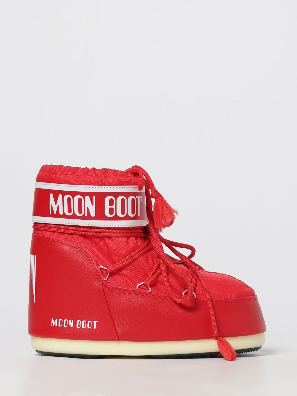Moon Boot Icon Low 2 Red Snow Boots In Animal Print