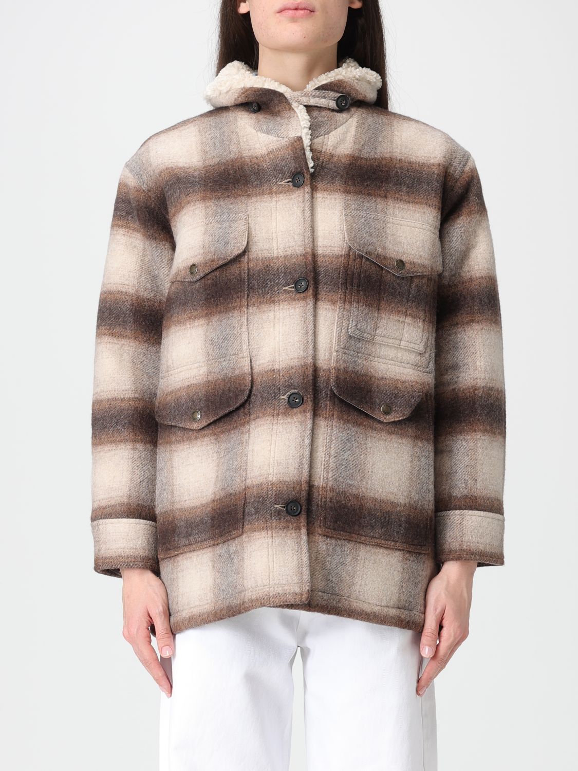 Cappotto Filson in misto lana stampata