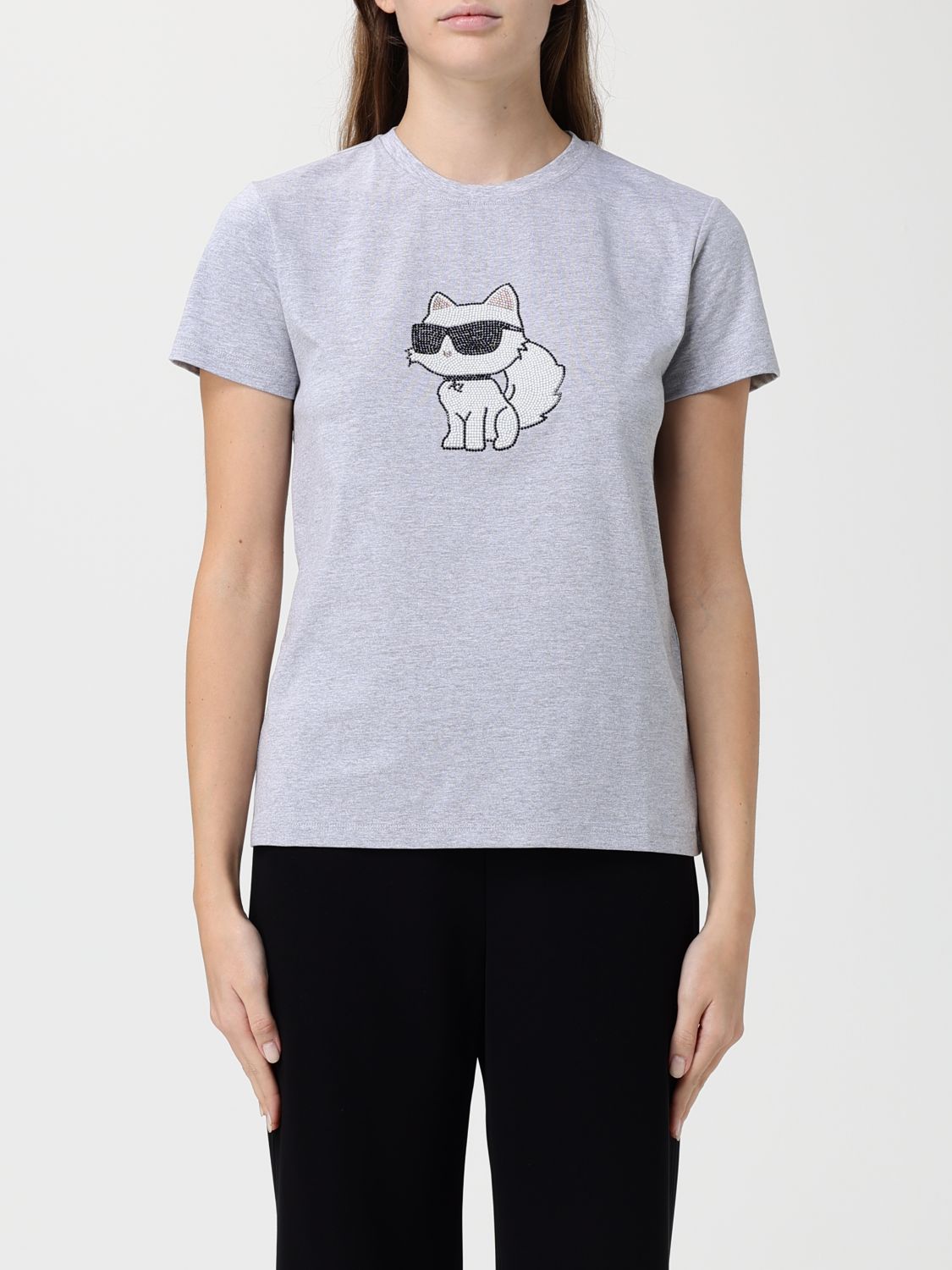 Karl Lagerfeld T-shirt  Woman Color Grey In Blue