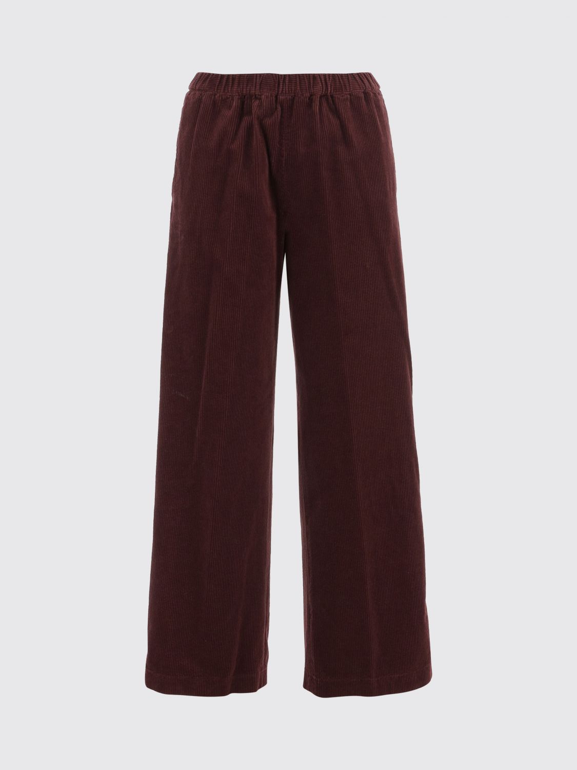 Aspesi Cotton Velvet Pants In Brown