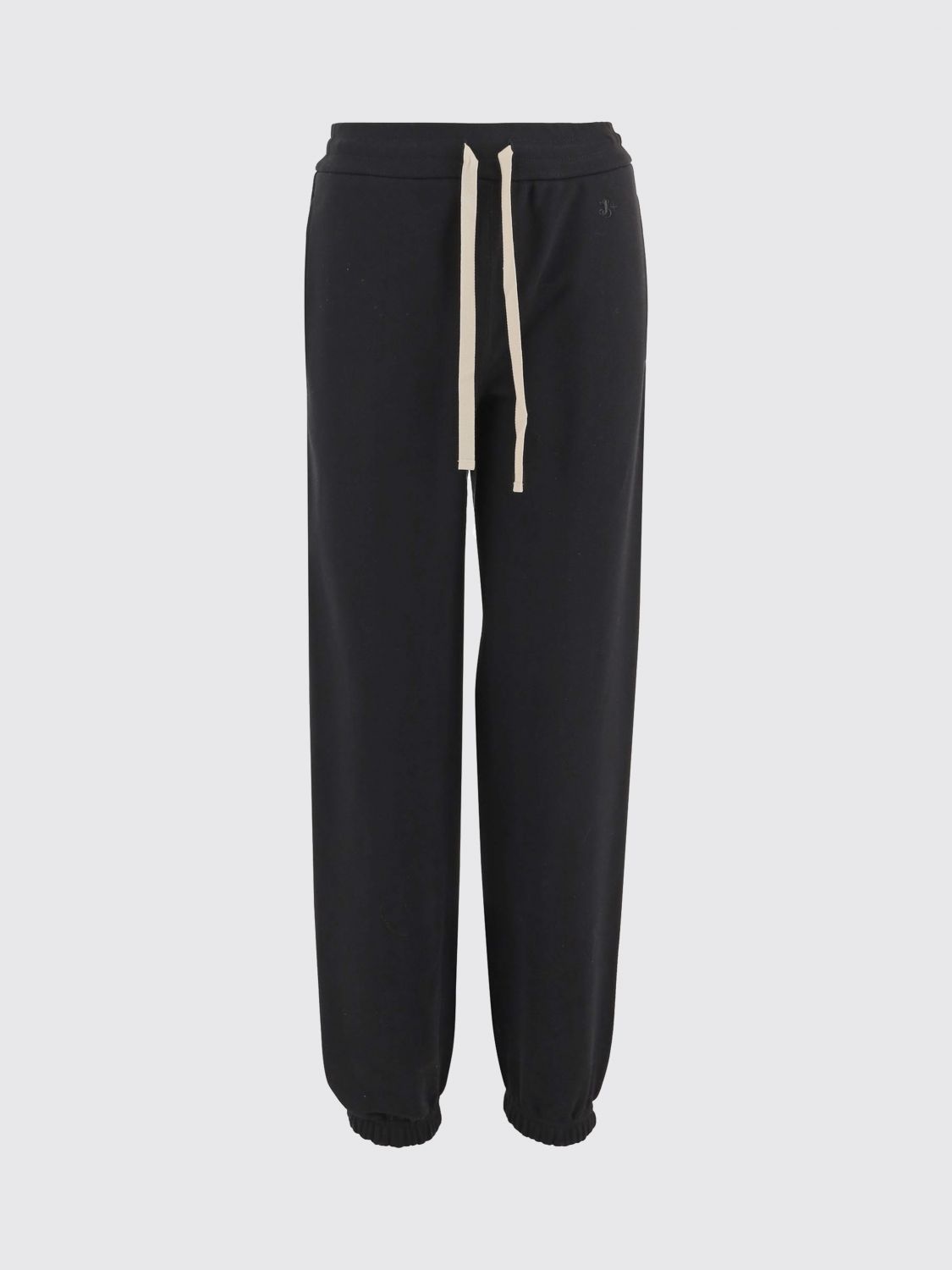 Jil Sander Drawstring Cuffed-hem Track Pants In Black