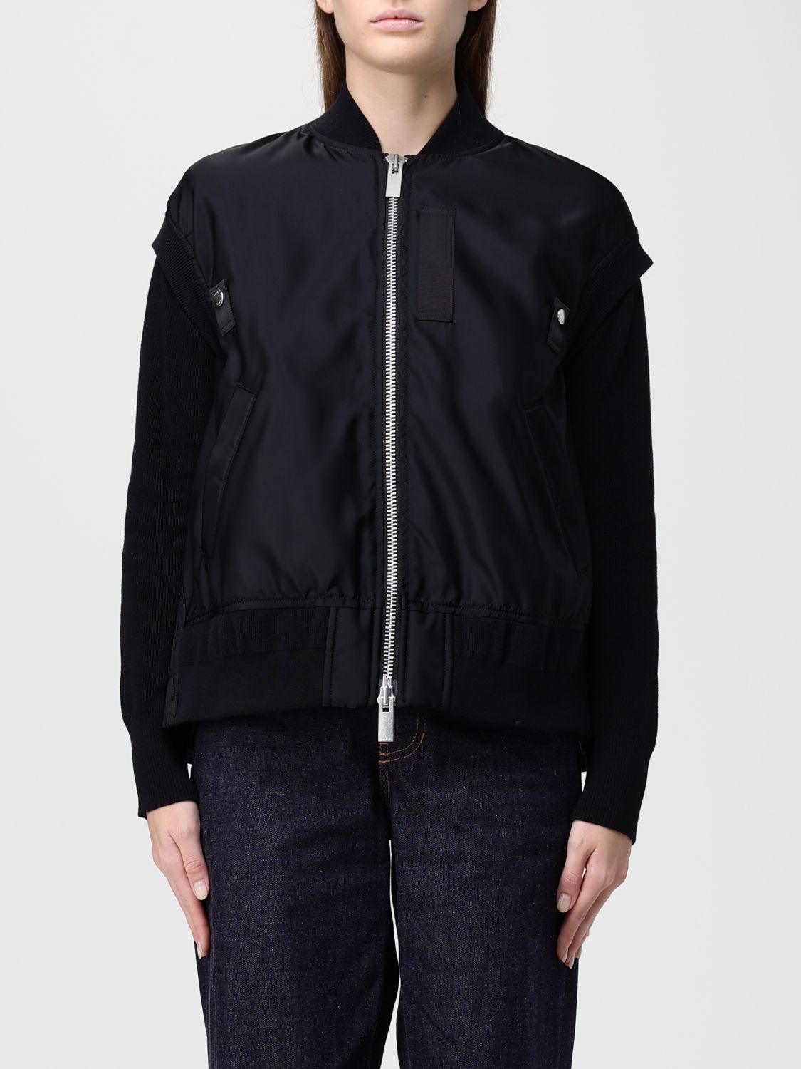 Sacai Sweater  Woman Color Black In Black