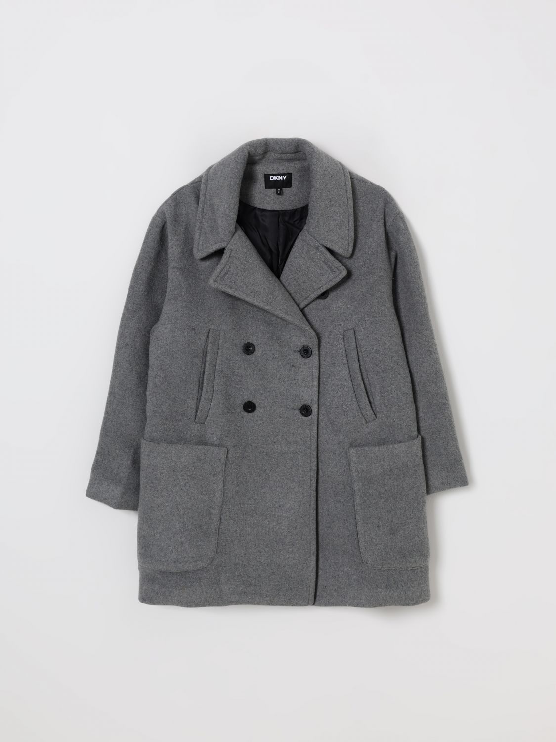 Dkny Coat Kids Color Grey In Gray