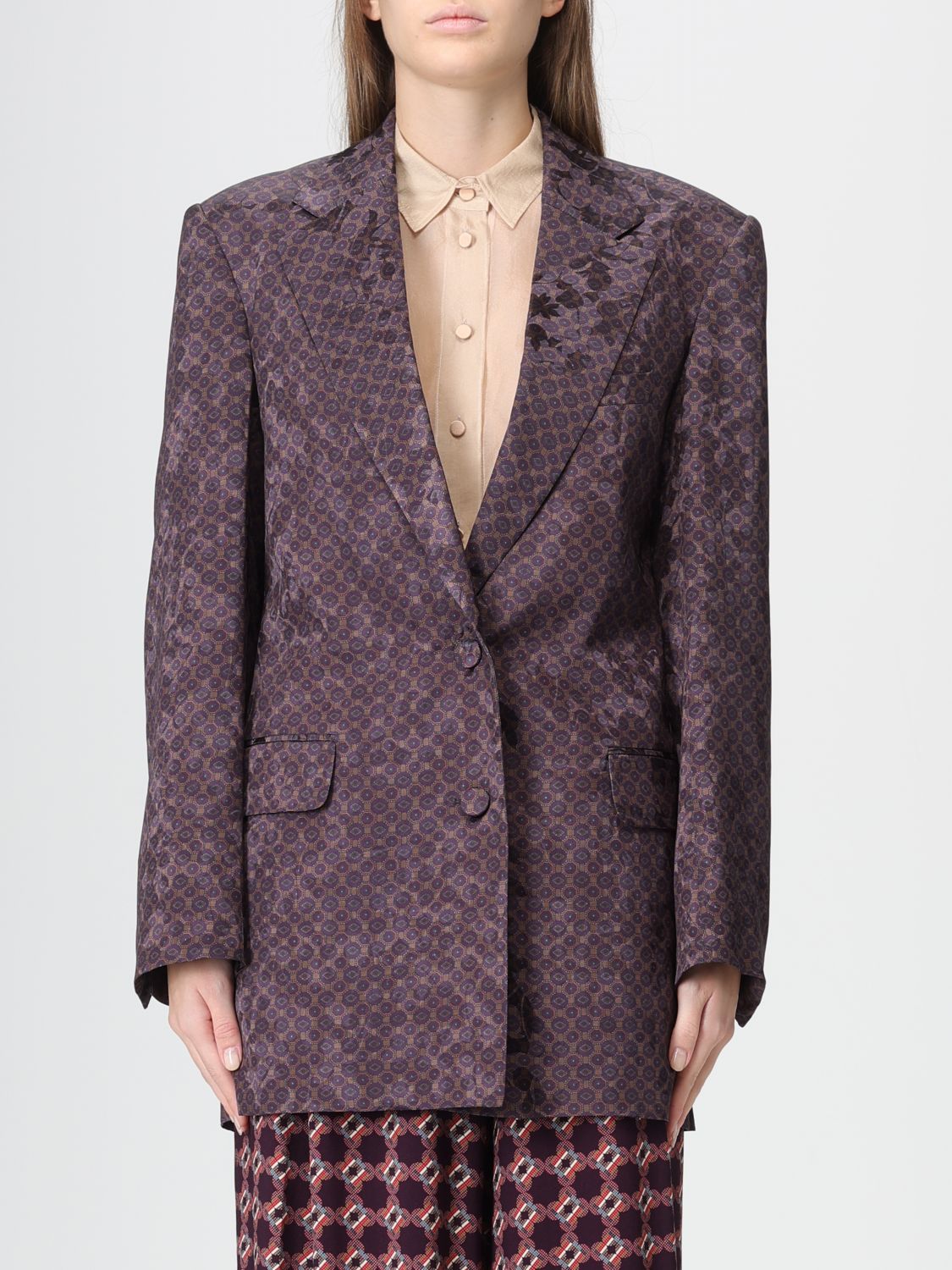 Dries Van Noten Blazer  Woman Color Brown In Purple