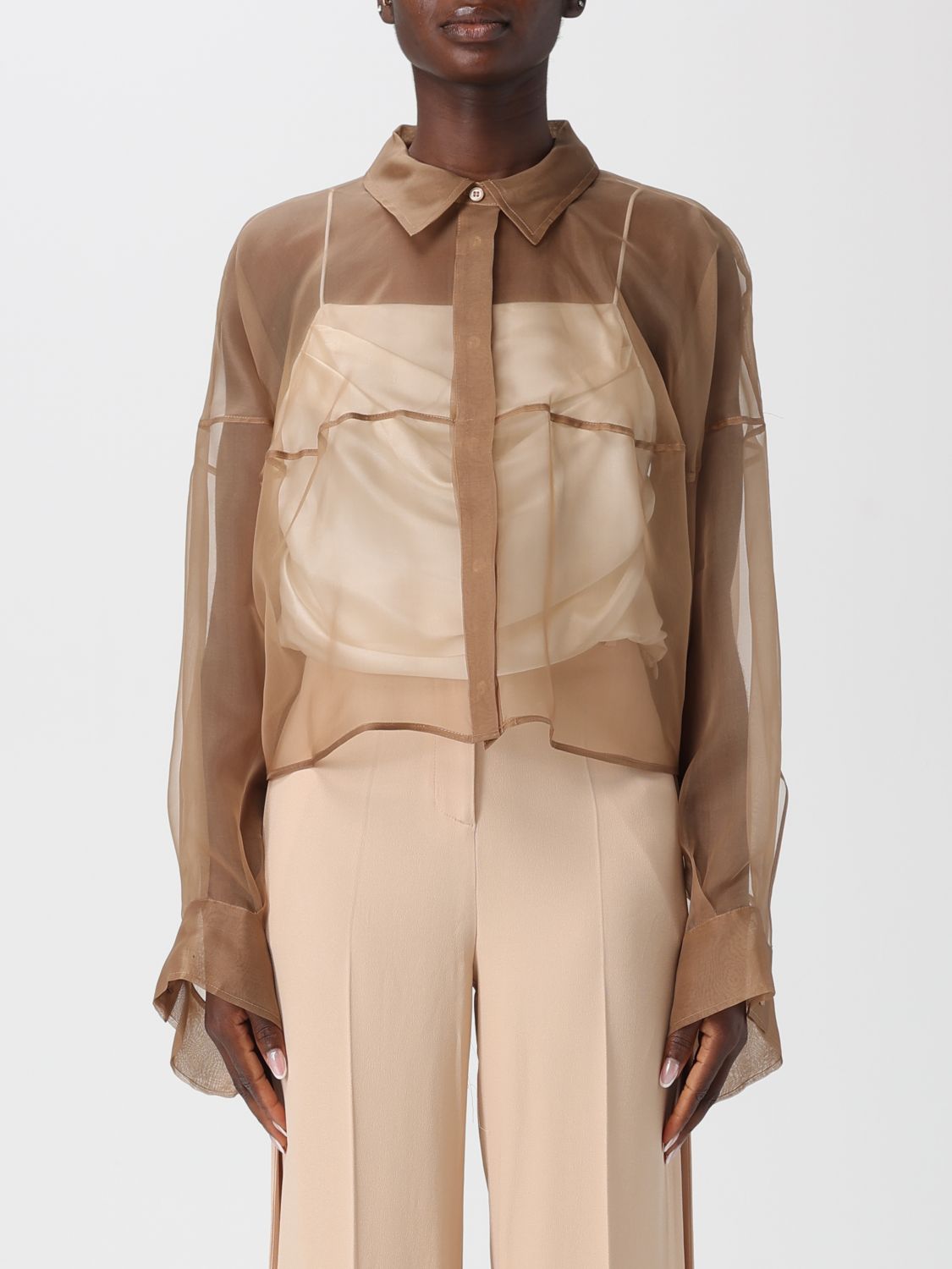 Erika Cavallini Shirt  Woman Color Rope In Brown